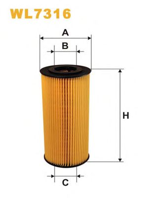 WIX FILTERS wl7316 -  Фильтр масляный двигателя